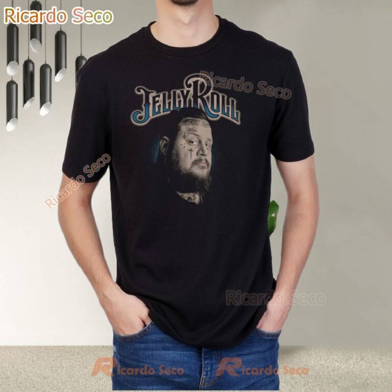 Jelly Roll The Beautiful Broken Great Northern Tour 2025 Blue Portrait Tour T-shirt-b KwoIgaG