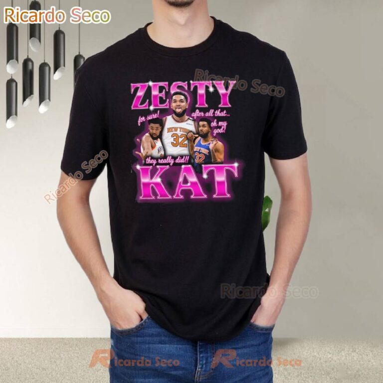 Karl Anthony Towns Zesty Kat New York Knicks T-shirt vEuWLbY