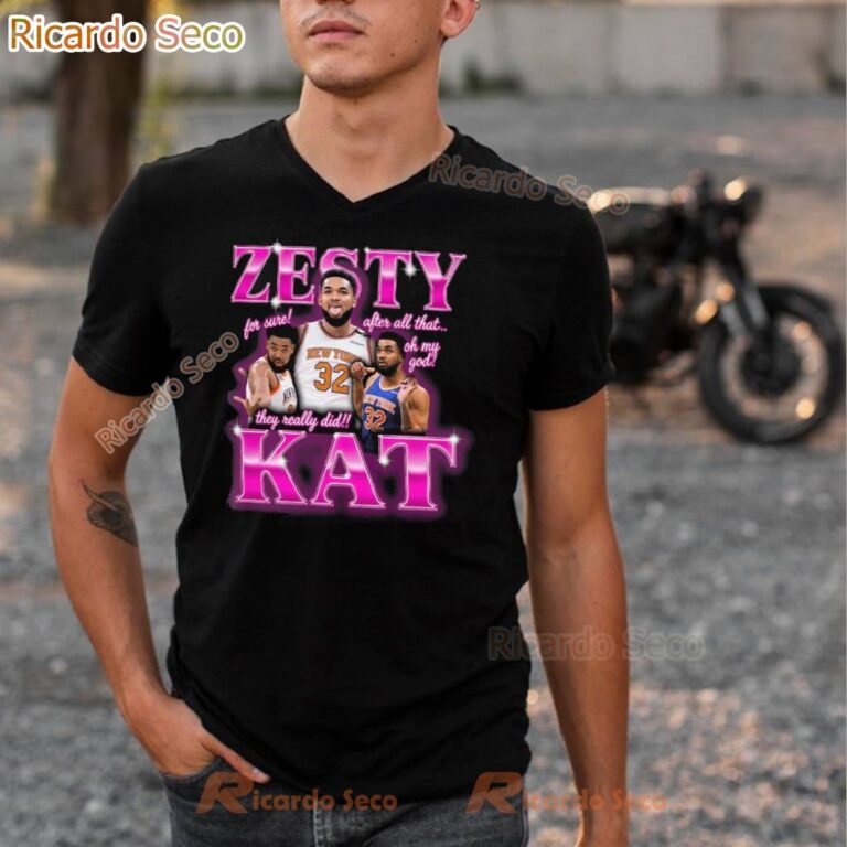 Karl Anthony Towns Zesty Kat New York Knicks T-shirt-a 6JT0IjL