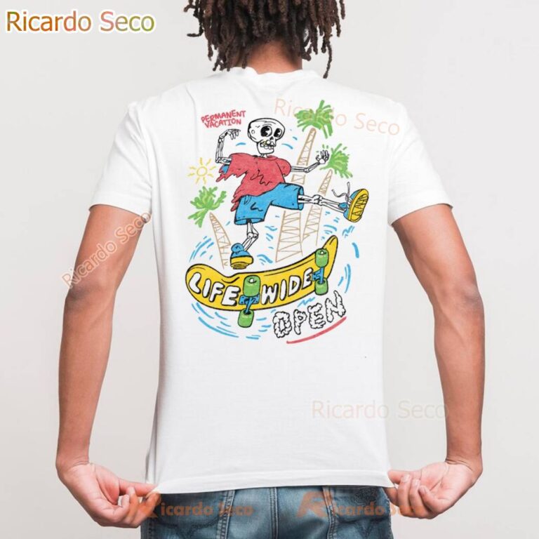 Life Wide Open Permanent Vacation 2025 Unisex Tee-c lQj5t9B
