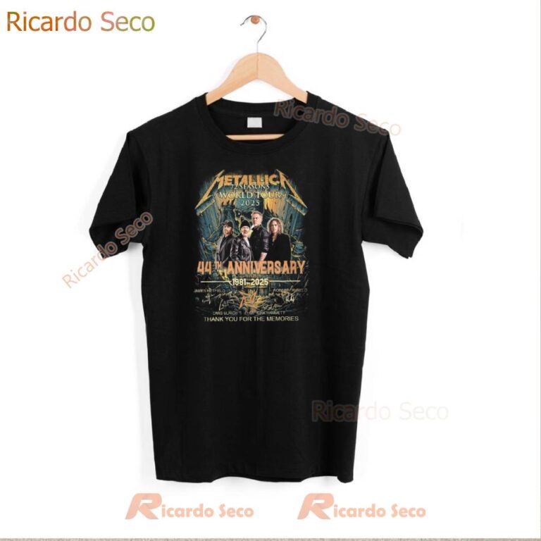 Metallica 72 Seasons World Tour 2025 44th Anniversary 1981-2025 T-shirt-b DYZq5BE