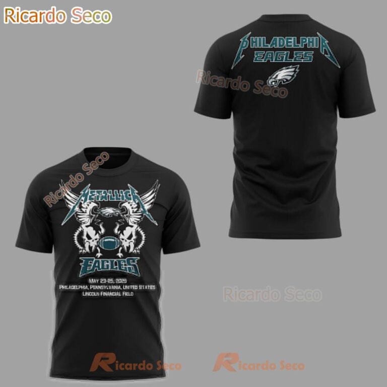 Metallica X Eagles Football Mtlc Pennsylvania Concert Limited Edition T-shirt-a 3UALRvY