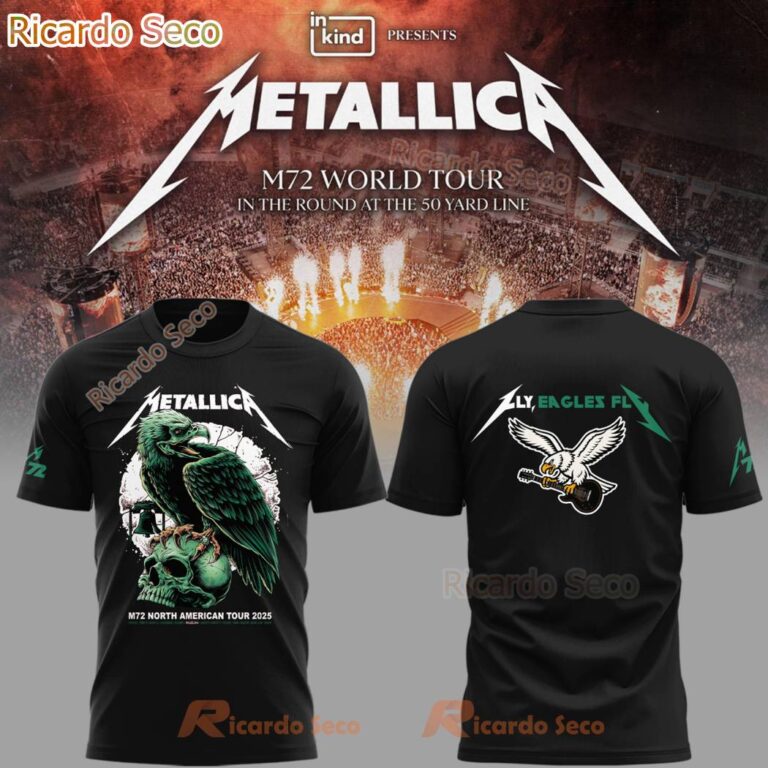 Metallica X Eagles Football Mtlc Pennsylvania Concert Tour 2025 T-shirt rJ6ZQ9w