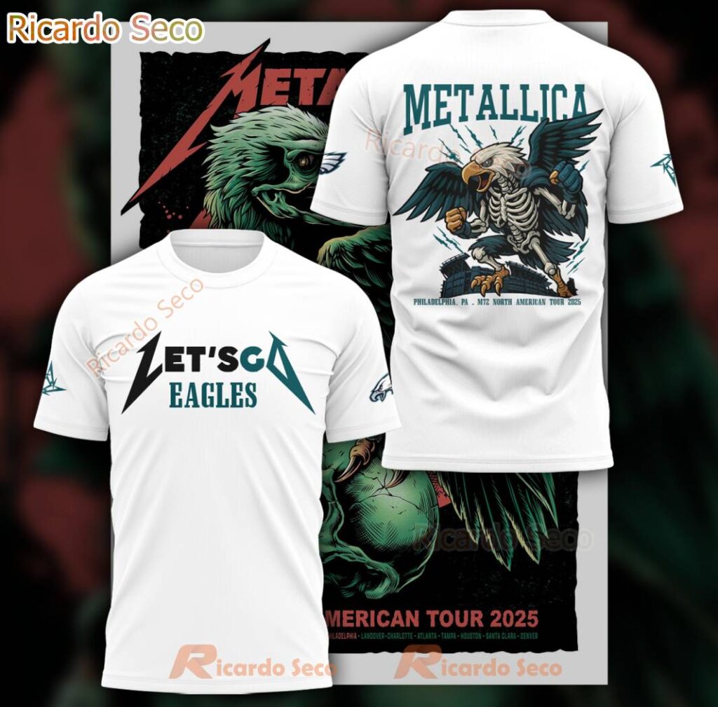 Metallica X Eagles Let's Go Eagles T-shirt 9vuzfkW