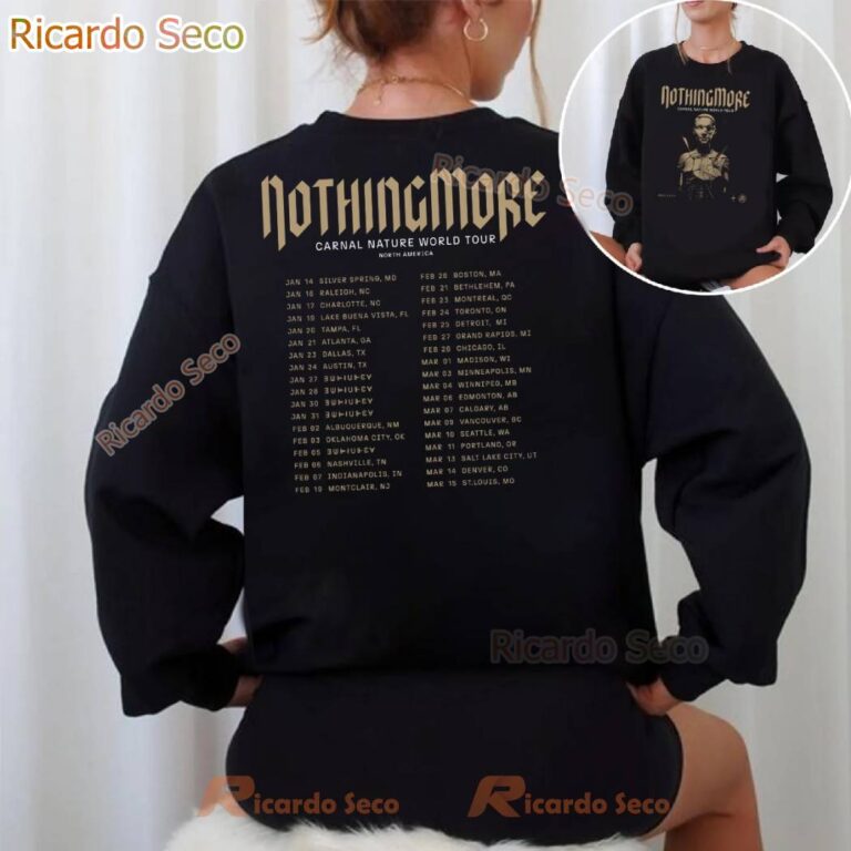 Nothing More Carnal Nature World Tour 2026 North America T-shirt-b OUQ7L3F