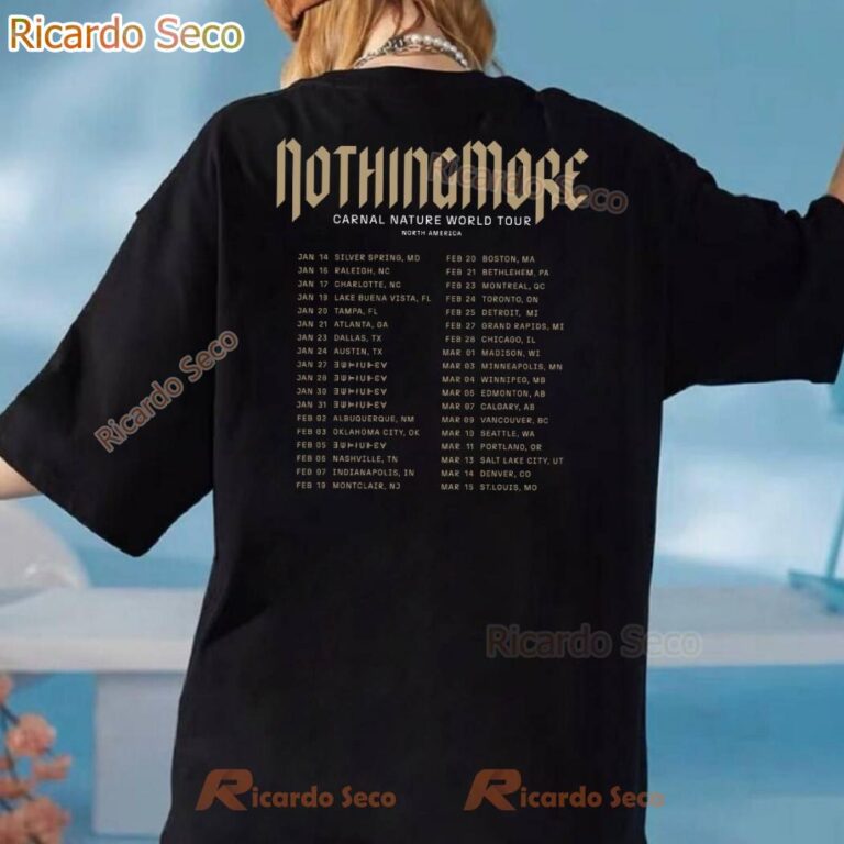 Nothing More Carnal Nature World Tour 2026 North America T-shirt-x 50PosTJ