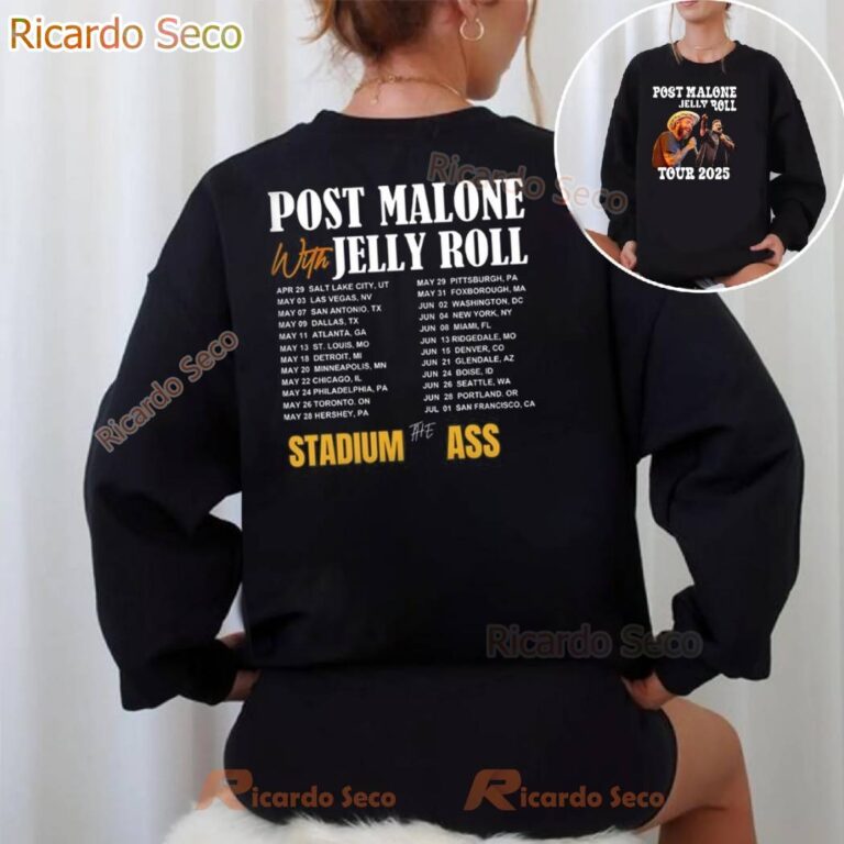 Post Malone With Jelly Roll Tour 2025 T-shirt-b tFMBv75