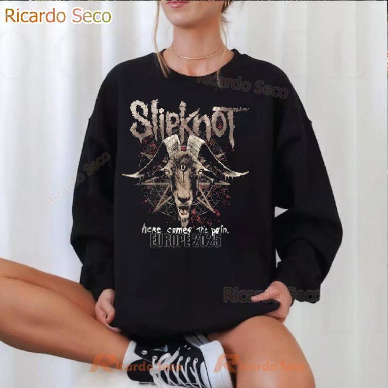 Slipknot Here Come The Pain Europe 2025 Tour T-shirt-c pX4owqV