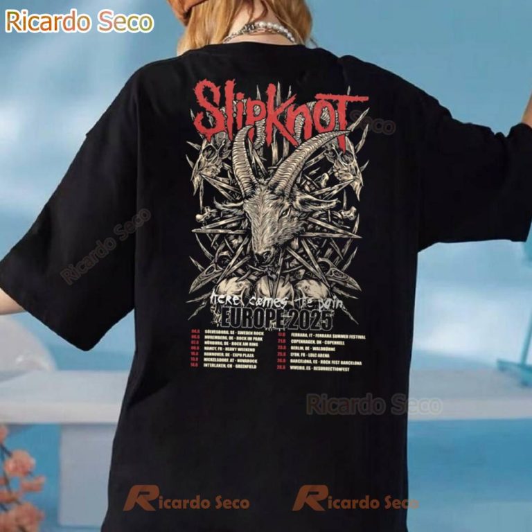 Slipknot Here Come The Pain Europe 2025 Tour T-shirt-x dxVbXOo