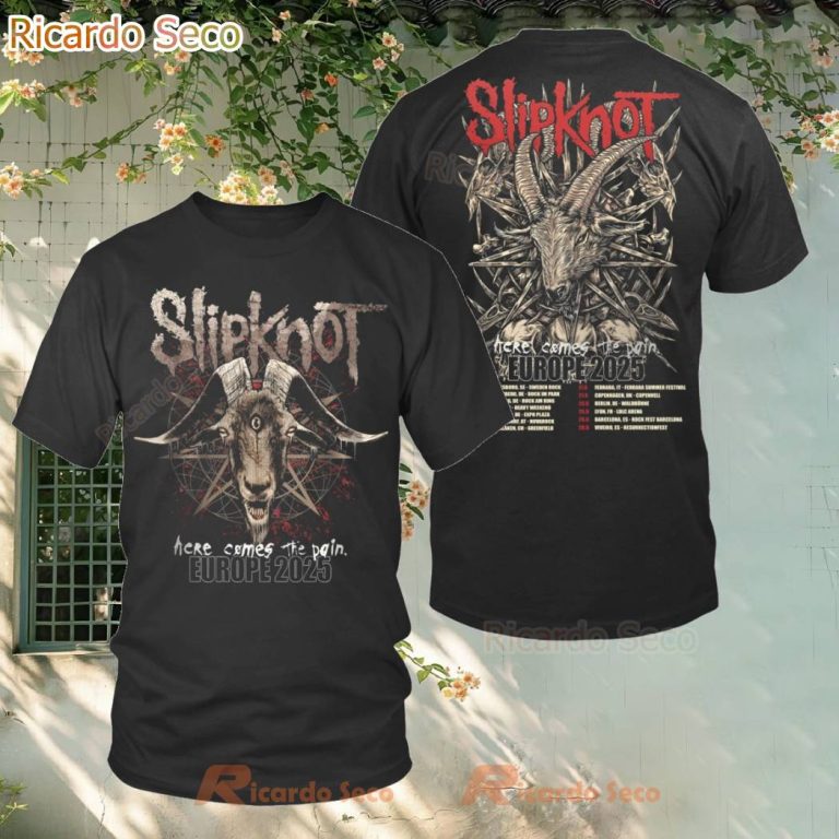 Slipknot Here Come The Pain Europe 2025 Tour T-shirt YpIJejH