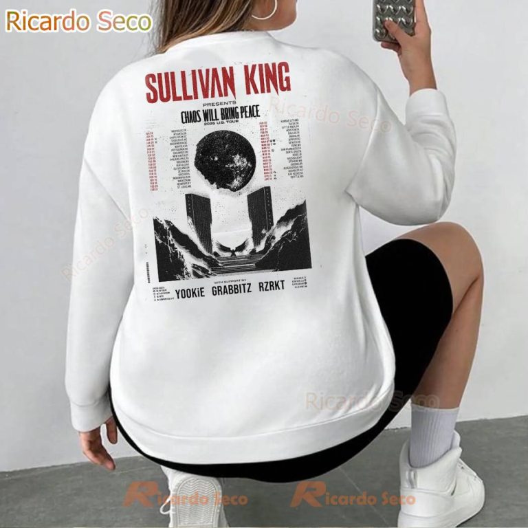 Sullivan King Chaos Will Bring Peace 2025 Us Tour T-shirt-c UFrOxmo