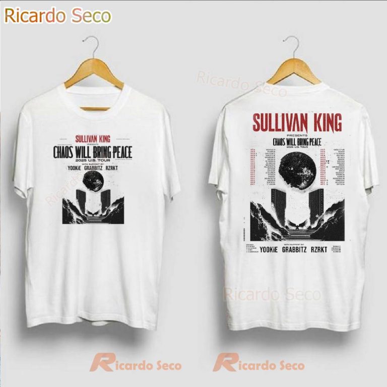 Sullivan King Chaos Will Bring Peace 2025 Us Tour T-shirt QCAH0Fu