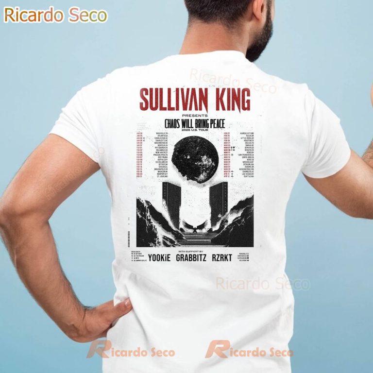 Sullivan King Chaos Will Bring Peace 2025 Us Tour T-shirt-x ryRdQIA