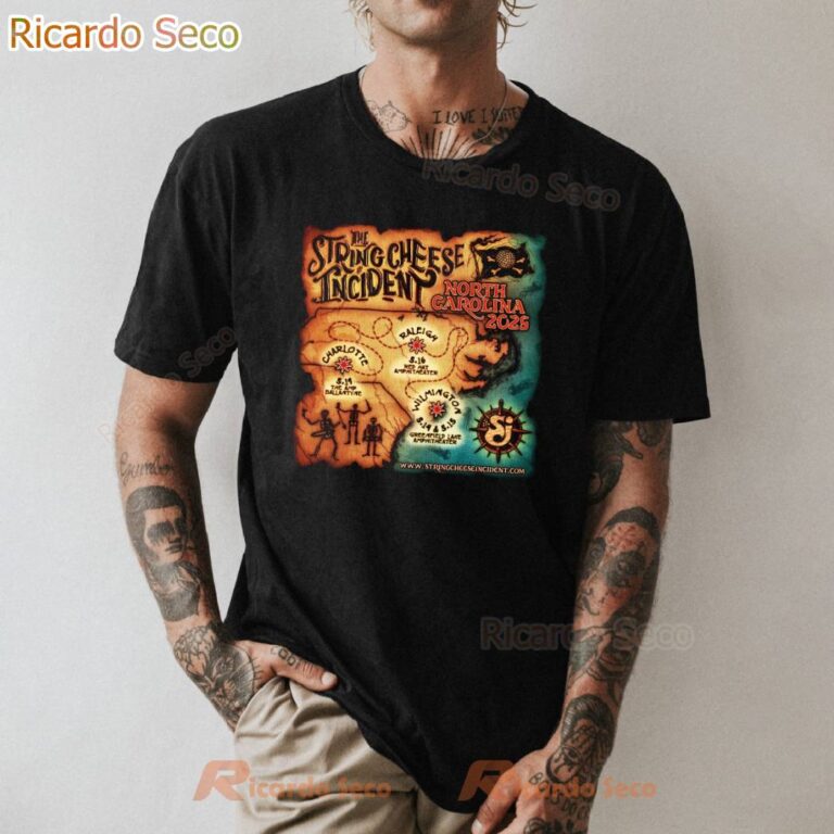 The String Cheese Incident North Carolina 2025 Tour Pirate Map T-shirt-b pt6WekE