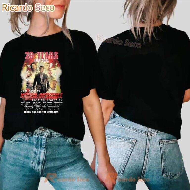 Tom Cruise Mission Impossible The Final Reckoning 29 Years 1996-2025 T-shirt 9hskBCR