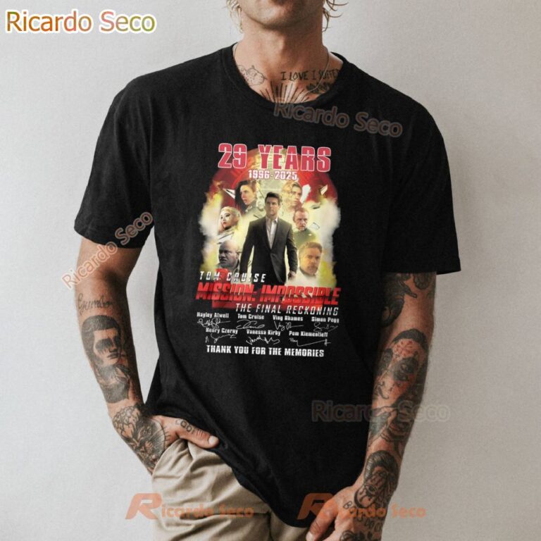 Tom Cruise Mission Impossible The Final Reckoning 29 Years 1996-2025 T-shirt-a etF8oPX
