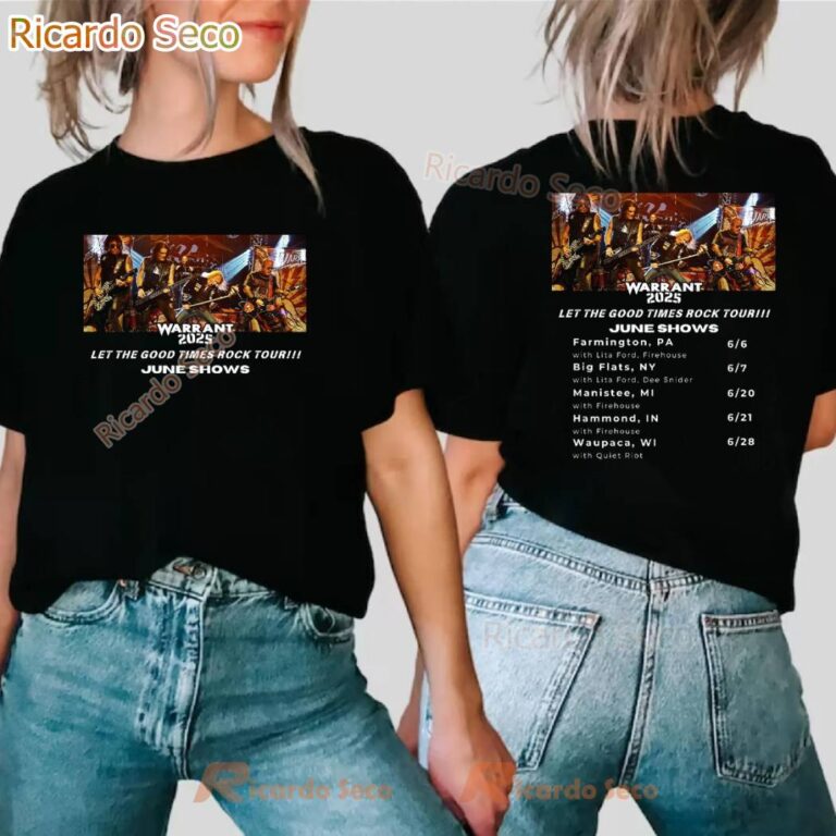 Warrant 2025 Let The Good Times Rock Tour T-shirt-a RZQeLEN