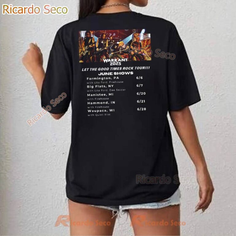Warrant 2025 Let The Good Times Rock Tour T-shirt-x kGavA1j