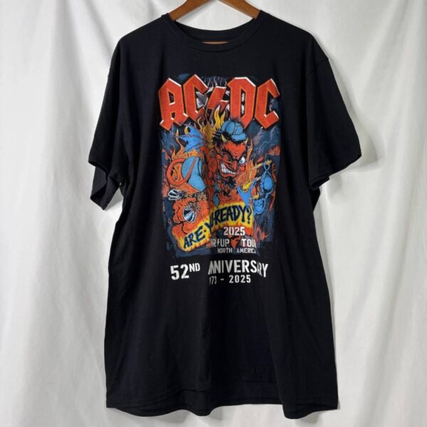 Acdc 52nd Anniversary 1973-2025 Are You Ready T-shirt-b NMaoDXZ