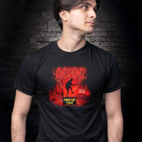 Acdc Pwr Up Tour Australian 2025 T-shirt-a hesrMLf