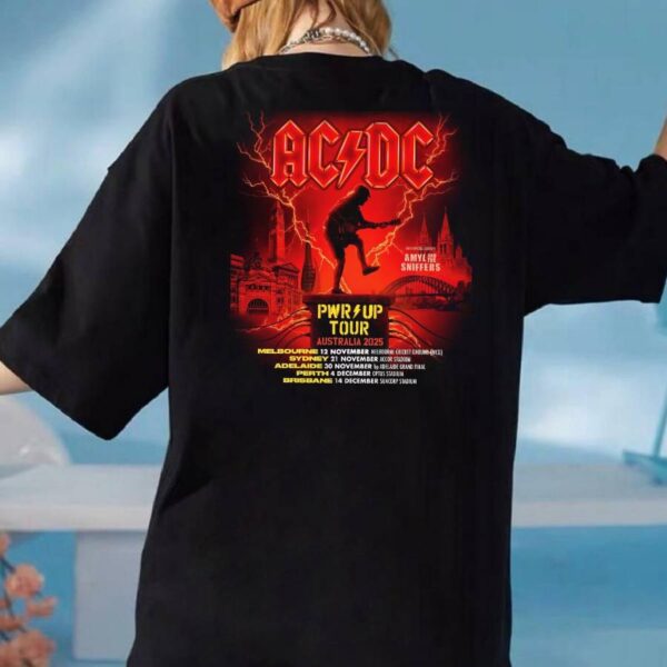 Acdc Pwr Up Tour Australian 2025 T-shirt-b EGzpeQb