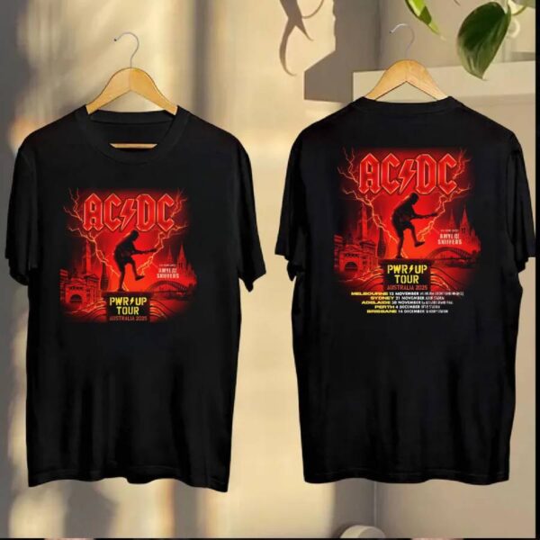 Acdc Pwr Up Tour Australian 2025 T-shirt 1QlfuyB