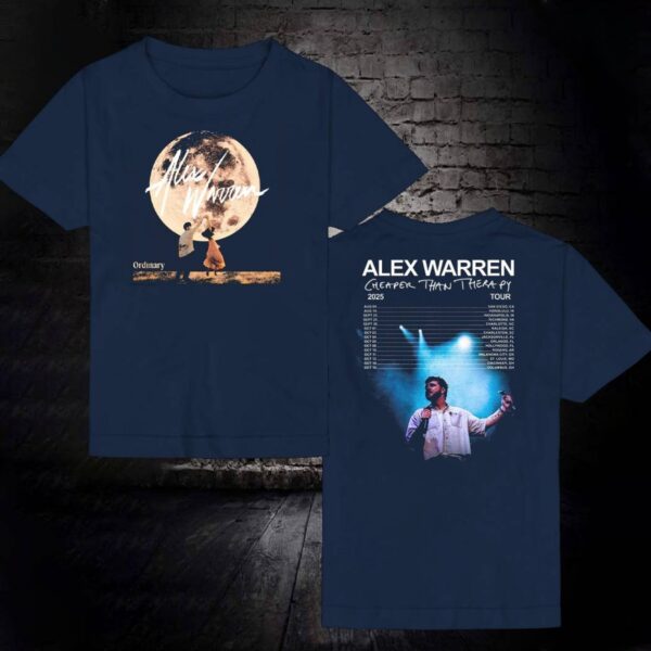 Alex Warren Cheaper Than Therapy 2025 Tour T-shirt-a uSdZlUo