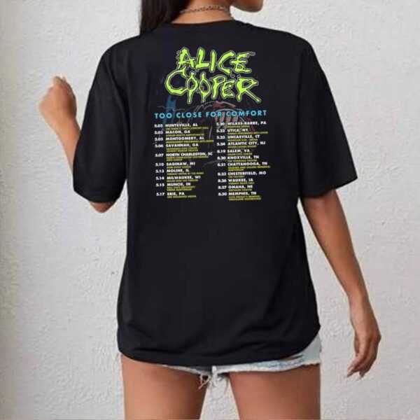 Alice Cooper Too Close For Comfort Tour 2025 Classic Men Shirt-c adyATNV