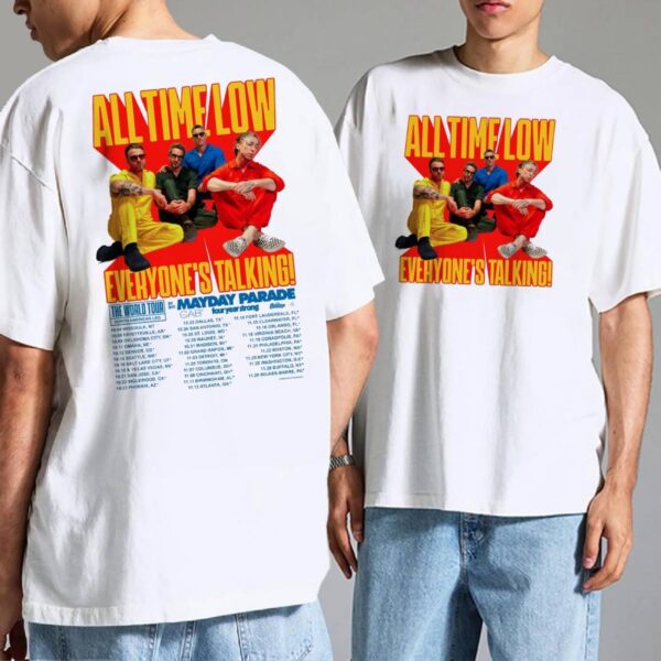 All Time Low Everyone's Talking World Tour 2025 T-shirt ec0fhjP