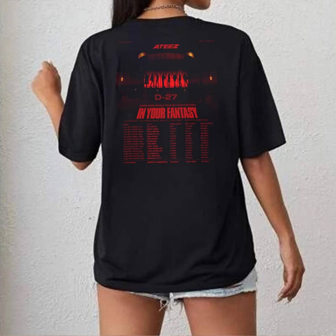ATEEZ Unisex's Standard Official Tour Merch Cities T-Shirt