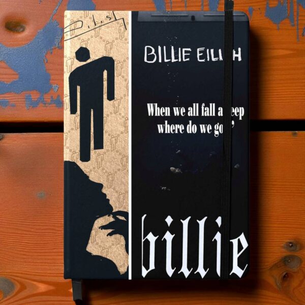Billie Eilish When We All Fall Asleep, Where Do We Go Leather Notebook-b cqdF0ZD