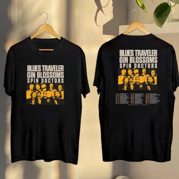 Blues Traveler Gin Blossoms Spin Doctors Tour 2025 T-shirt SBxmLeQ