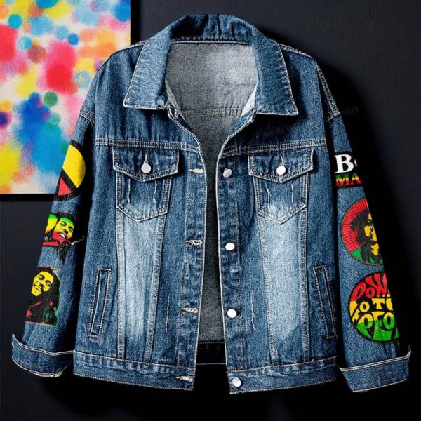 Bob Marley 80th Anniversary 194502925 King Of Reggae Denim Jacket-a gQhPwba