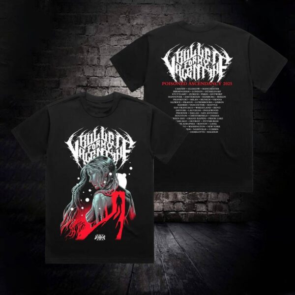 Bullet For My Valentine Through The Door Black Poisoned Ascendancy 2025 T-shirt ranAEsi