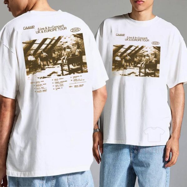 Caamp Band Live & In -concert Uk & Europe Tour 2025 T-shirt gx2VcJ8