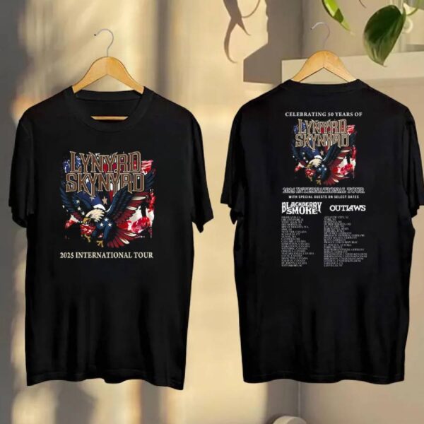 Celebrating 50 Year Of Lynyrd Skynyrd 2025 International Tour T-shirt caqEIZj