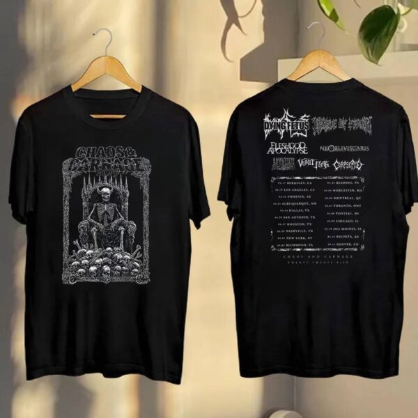 Chaos And Carnage 2025 Tour White Skull King T-shirt PjZVzD1