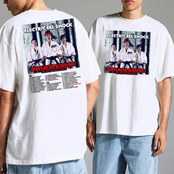 Electric Eel Shock Heavy Metal Black Belt Uk & Eu Tour 2025 T-shirt JoVxqf6