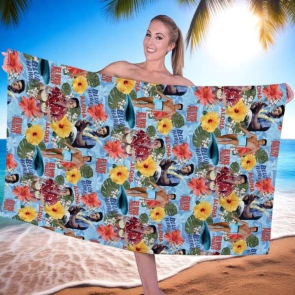 Elvis Presley Blue Hawaii Aloha Beach Towel-a dTp6Zox