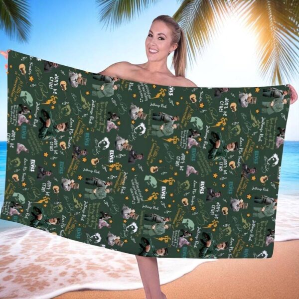 Elvis Presley Don't Be Cruel Love Me Tender Beach Towel-a iXuwjBb