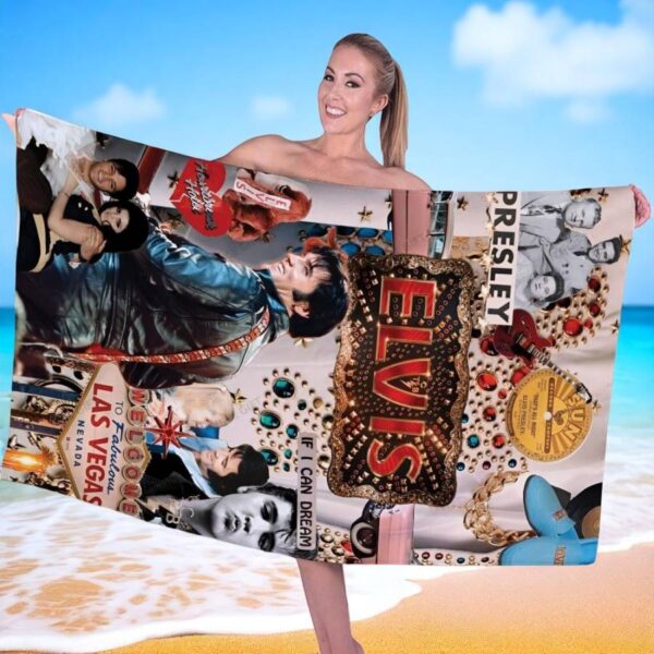 Elvis Presley If I Can Dream Beach Towel-a BCku3dc