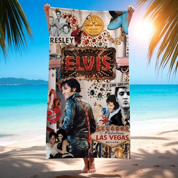 Elvis Presley If I Can Dream Beach Towel X1qwZuS