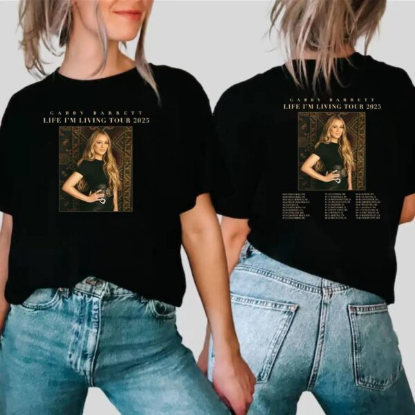 Gabby Barrett Life I'm Living Tour 2025 T-shirt-b 9FYx2s4