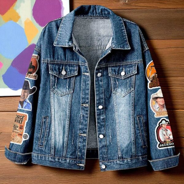George Strait Amarillo By Morning Feat Alan Jackson The Man The Myth The Legend Country Music Denim Jacket-a mHV8tCHQBg Ma7CcGQ