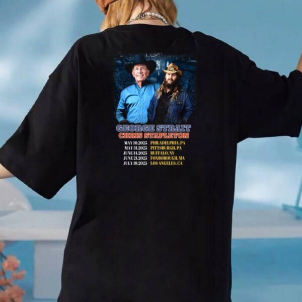 George Strait Chris Stapleton Tour 2025 T-shirt-a LB481Pc