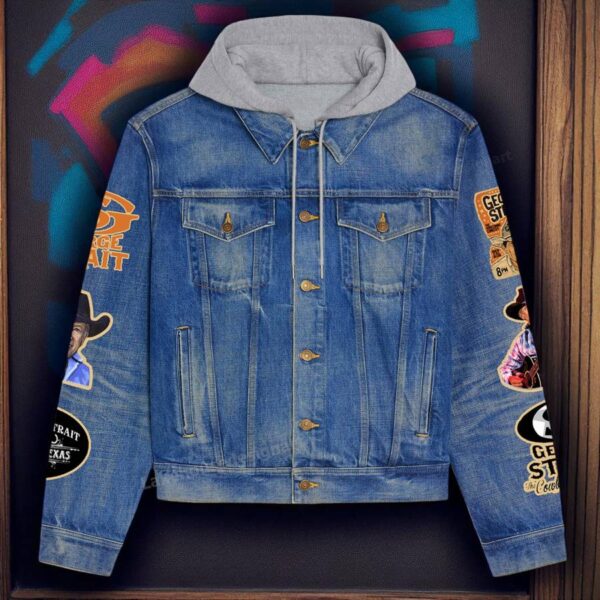 George Strait I Ain't Rich But Lord I'm Free Little Big Town Jean Hoodie Jacket-a hTtcYqM