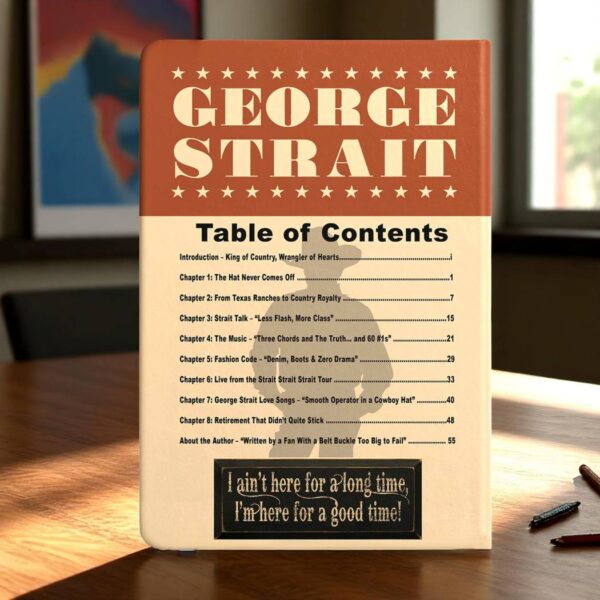 George Strait Table Of Contents Leather Notebook-b BXUjWIL