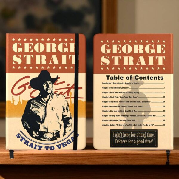 George Strait Table Of Contents Leather Notebook 4DF72Iz