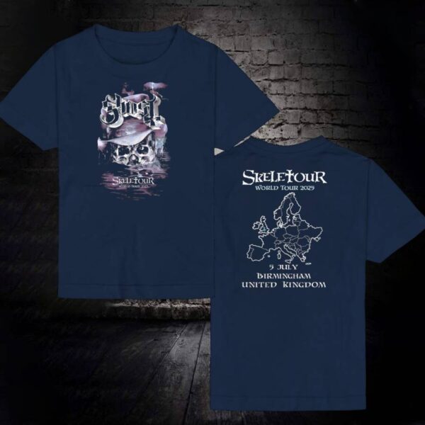 Ghost Skeletour Birmingham Uk World Tour 2025 T-shirt 15Ld4E0