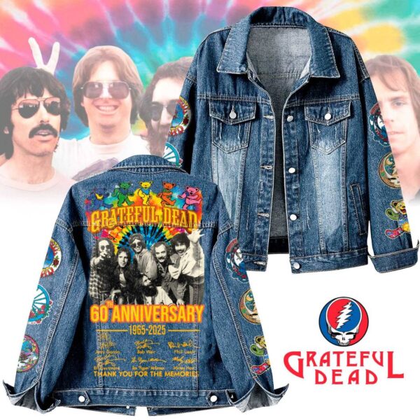 Grateful Dead 60th Anniversary 1965-2025 Denim Jacket expJchg